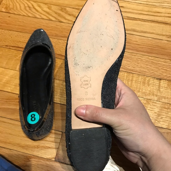 ✅Sequins Shiny Point slip on Talbots leather ballet - Picture 8 of 9
